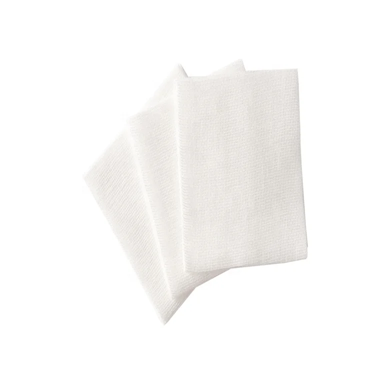 Disposable absorbent gauze sheet surgical piece dressing non-sterile