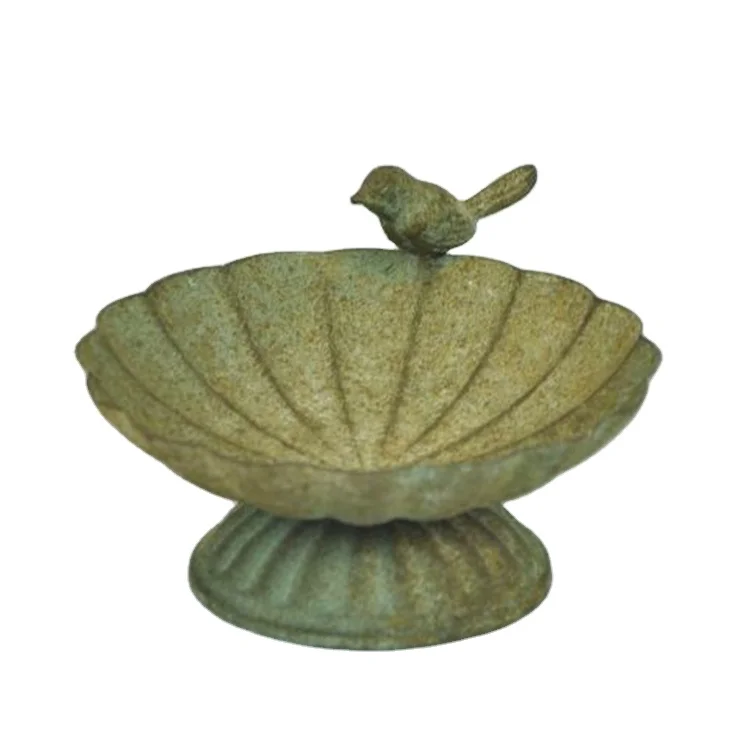 vintage shabby chic retro style metal garden decoration bird bath