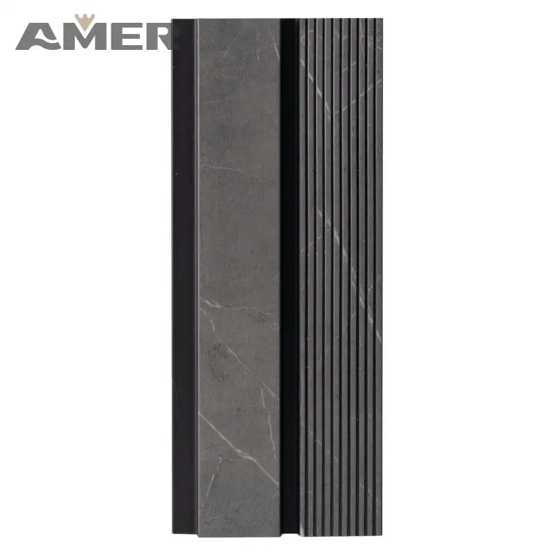 AMER Korean Wood Color PS Wall Panel Polystyrene Grille Wall Panel Sample PS Wall Panel