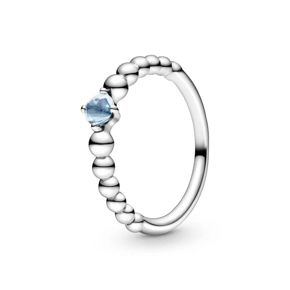  Hot Selling S925 Sterling Silver New Design Blazing Beaded Ring For Women Jewelry