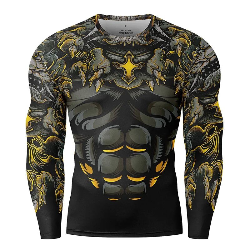 Fitness Rash guard T Shirt Fashion Custom Casual Men Style Custom Logo Men Gym Wear Sportswear
