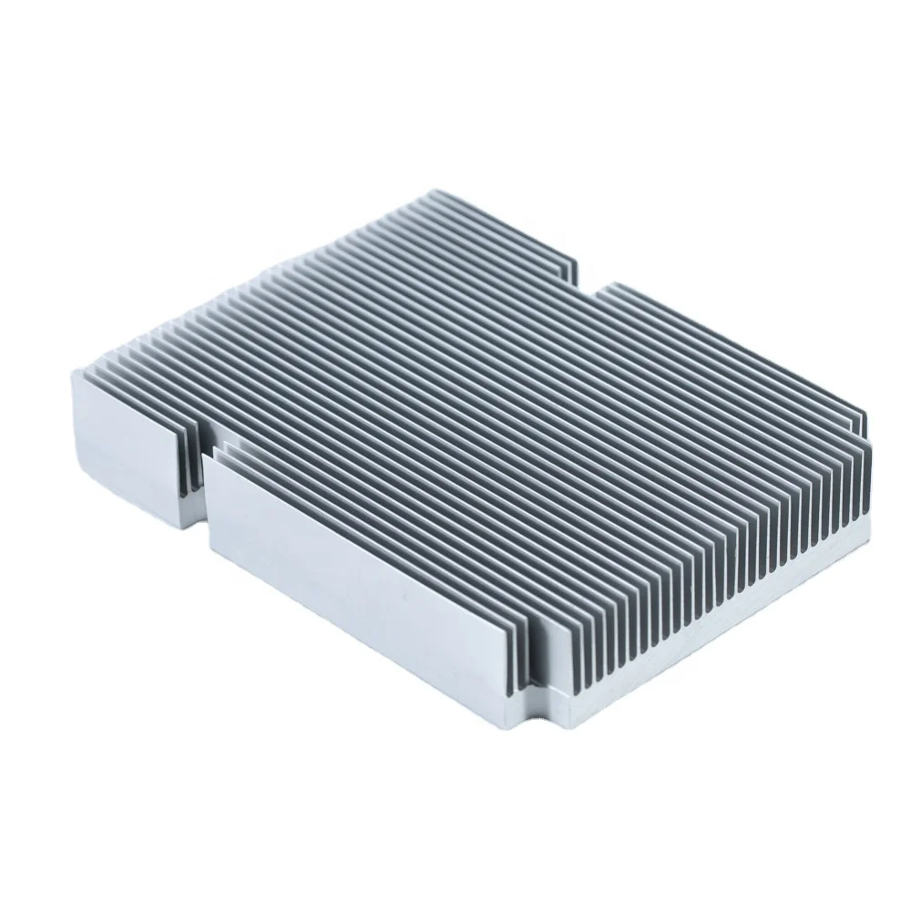 Custom aluminium radiator anodic oxidation case CNC numerical control machining aluminium welding zipper fin heat sink