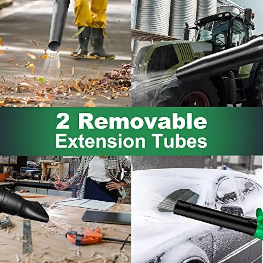 Воздуходувка для листьев беспроводная воздуходувка с аккумулятором 3.0AH и быстрым зарядным устройством переменной скоростью 