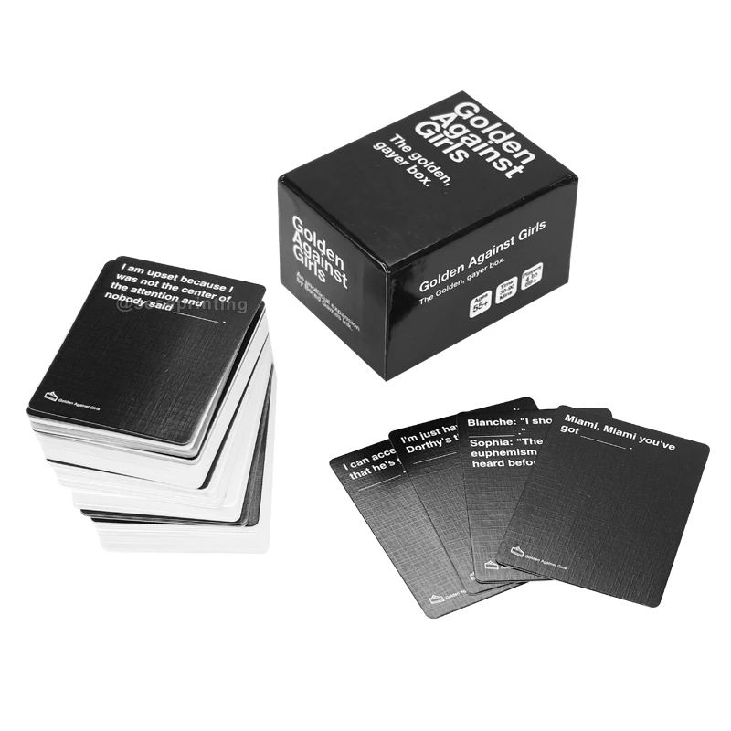 180 Unofficial Golden Girls Cards Against Humanity Expansion Card Game Custom Printing