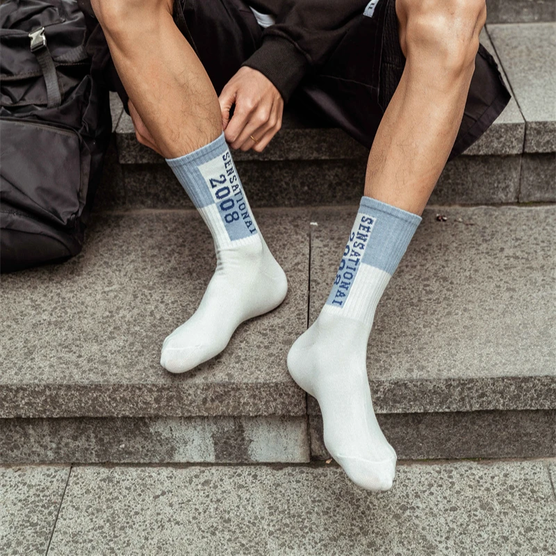 Wholesale high quality partysu style fashion cotton women men crew socks