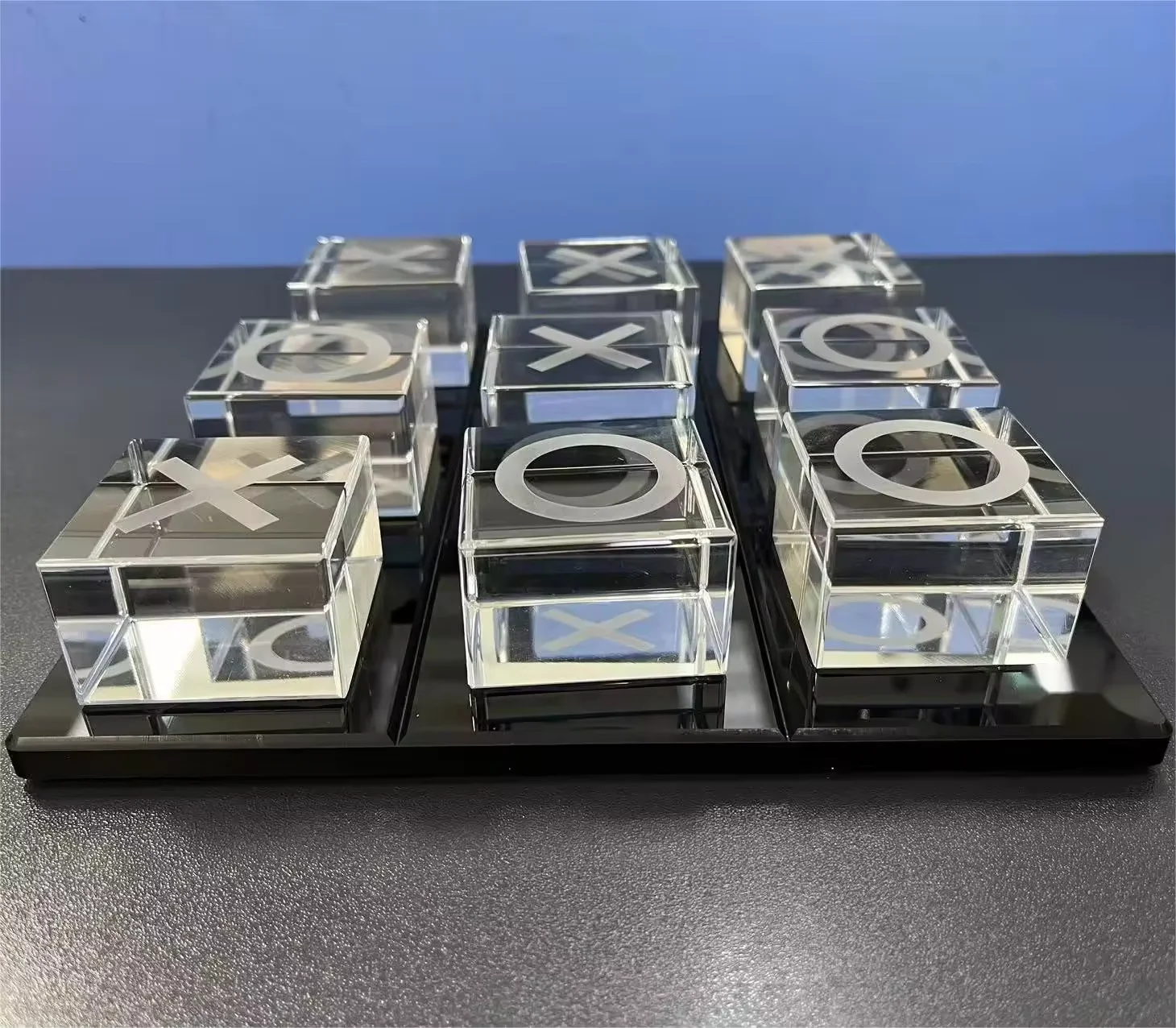 Factory Custom 3D Acrylic Tic Tac Toe And Xo Game Set  Acrylic Naughts And Crosses  Educational Games For Child