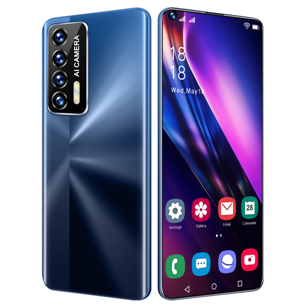 New high-end tecno  mobile phone Android 10.0 +7.3inch high-definition large-screen smartphone face unlock mobile phone