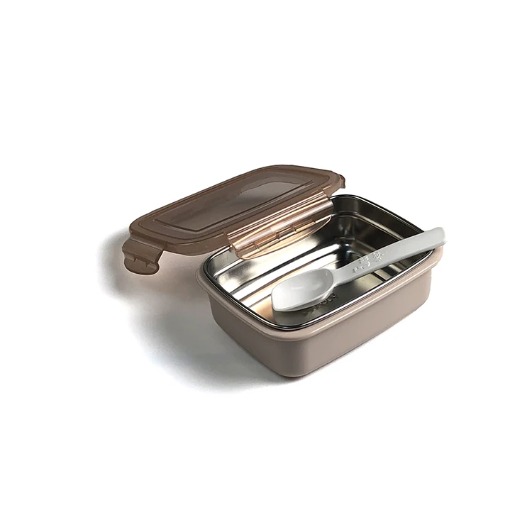 350ml food grade stainless steel bento box kids leakproof lunchbox