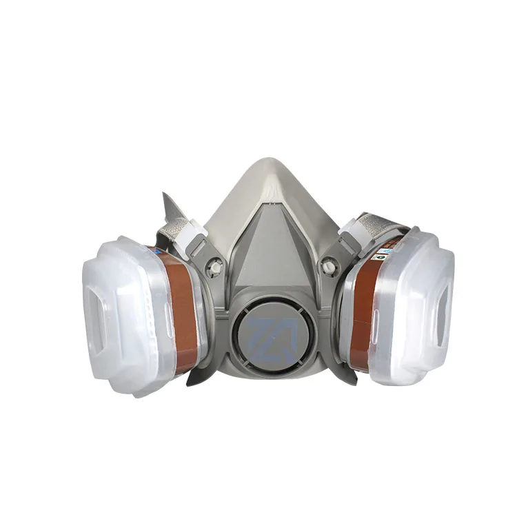 Rescue Emergency workplace safety Respirator Reusable Half Face Cover Gas Mask with Safety Glasses