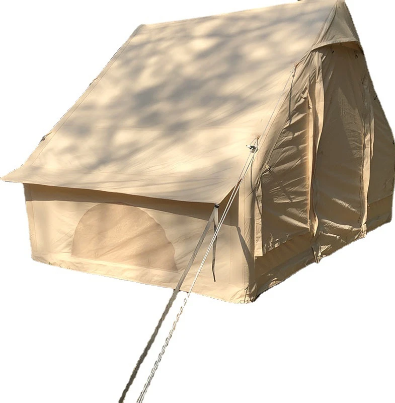 Air Tent Outdoor Portable Camping Inflatable Canvas Tent Luxury Large Villa Thickened Rainproof Automatic Cotton Inflatable Tent