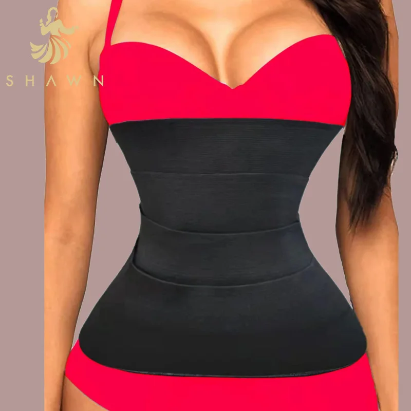 Custom Logo Hot Tummy Control Latex Shapers Waist Trainer Wrap Belt