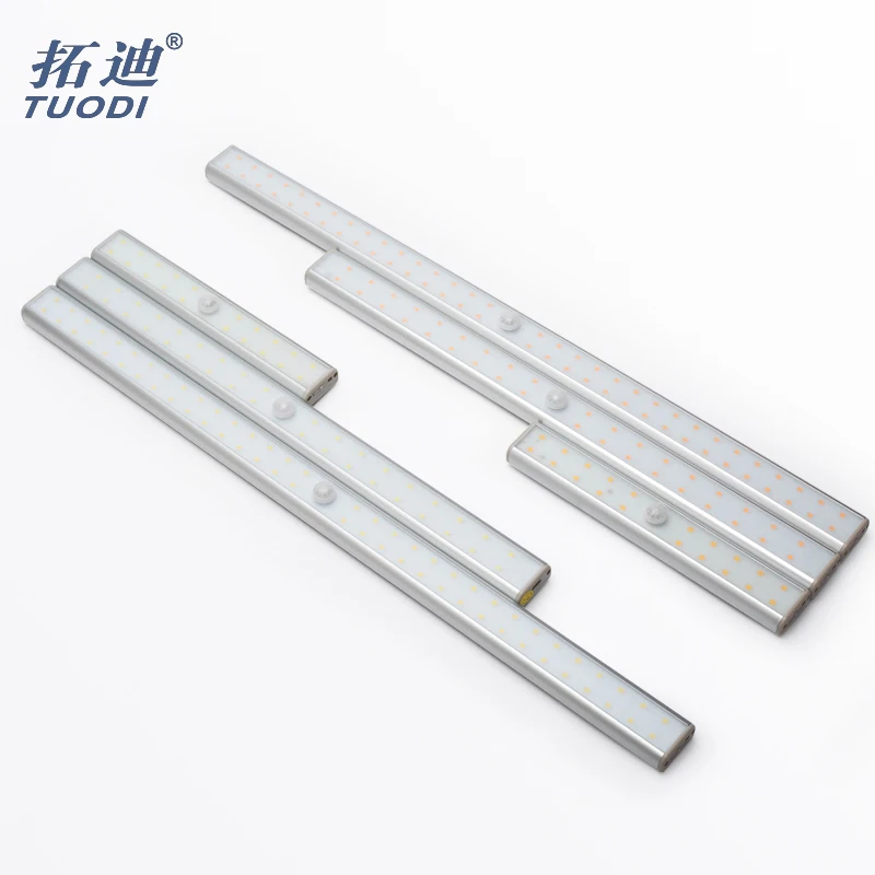 New 36 LED Dimmable USB Wireless PIR Body Motion Sensor Indoor Night Light Cabinet LED Closet Light lamp with Magnetic Str