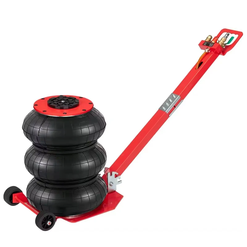 5 Ton Heavy Duty Air Jack with Long Handle Triple Bag Steel Lifting Jack Pneumatic Jack for Car Repair and Maintenance