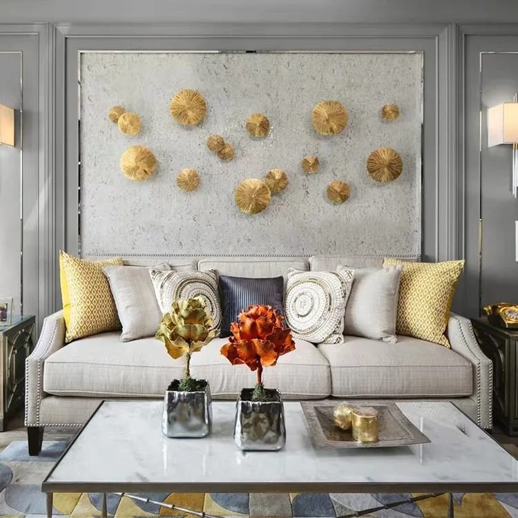 Luxury Muebles 3 seats Fabric Cheer sofa set designs modern for living room furniture