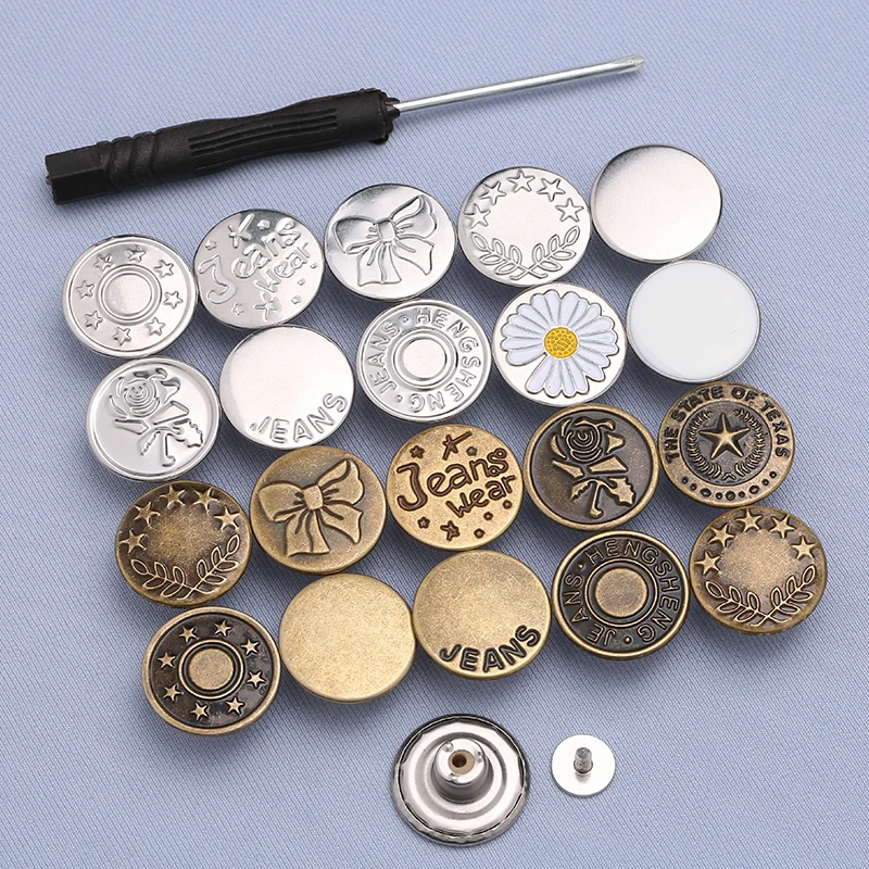 Zhejiang Manufacturer Offers High-quality Metal Jeans Buttons with Plating, Pattern Decoration