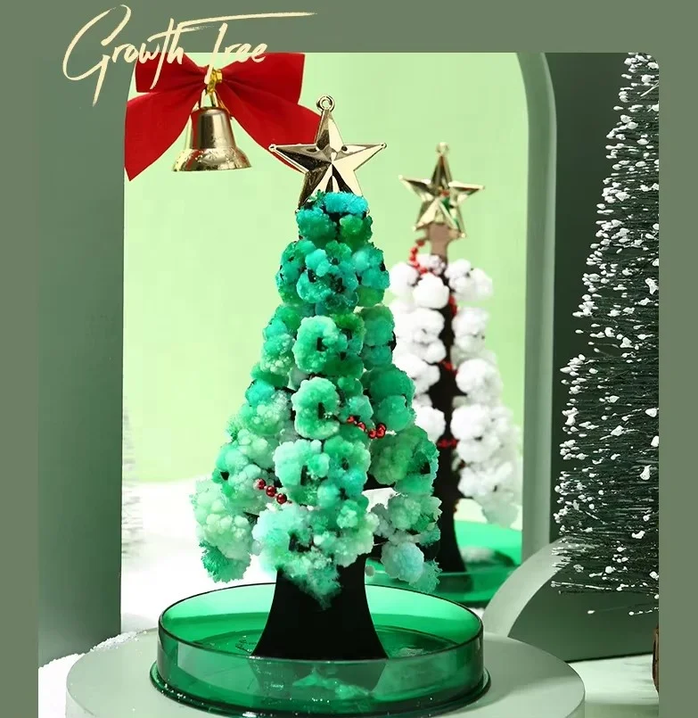yuyang Festival Decorations Funny DIY Crystal Growing Tree Gift Toys Kids Paper Magic Christmas Tree