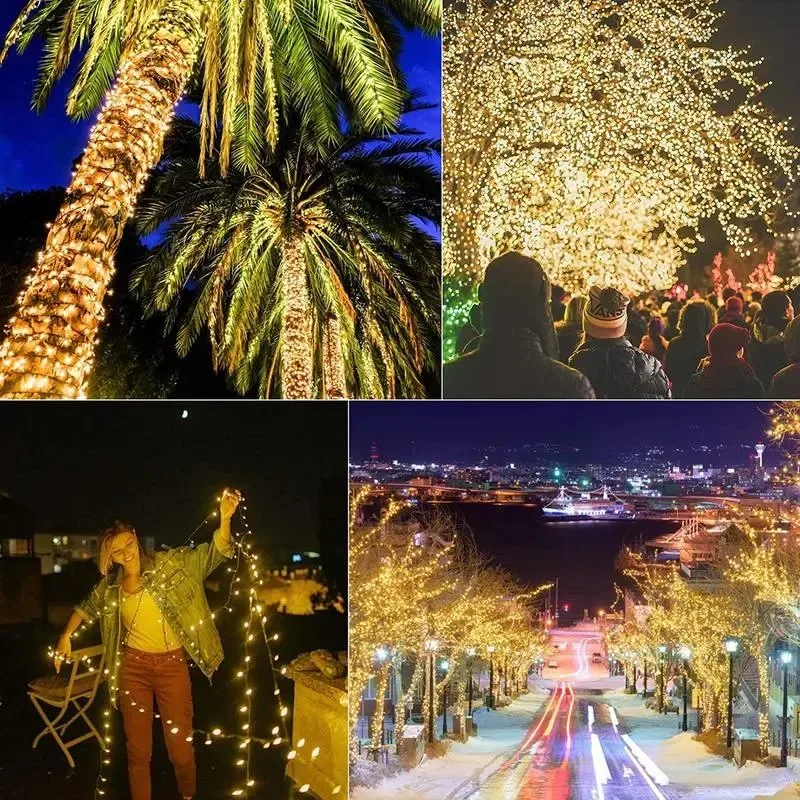 Butterfly Collapsible Decorations Garland String Lights Led Outdoor Waterproof Solar Christmas Tree With Lights