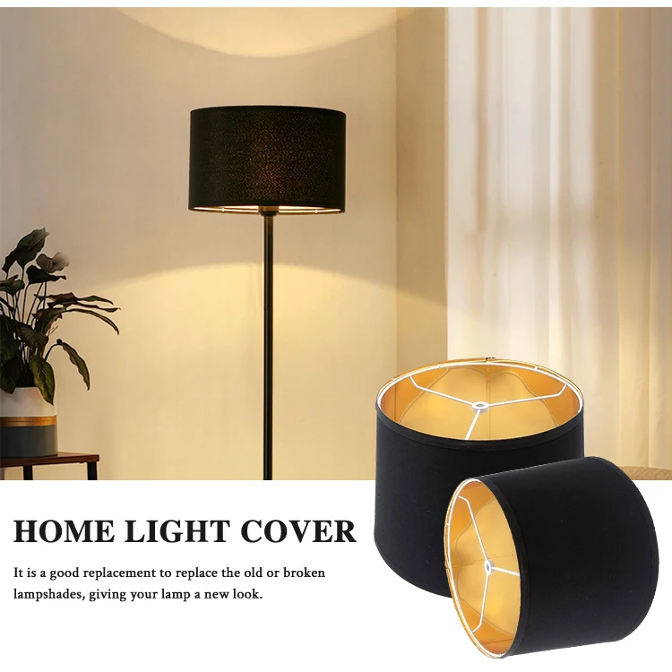 Modern Decorative TC PET Pendant Light Handmade Cotton Fabric Hanging Drum Lampshade For Living Room Bedroom