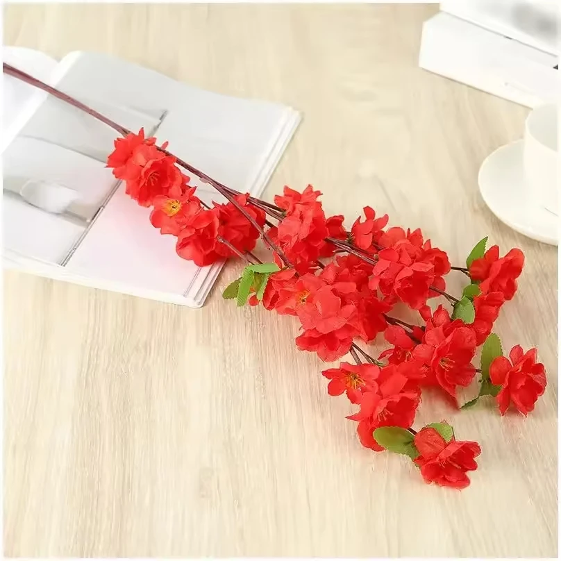 Wedding Table Centerpieces Artificial Peach Cherry Blossom Flowers Home Decor Long Branch Peach Blossom