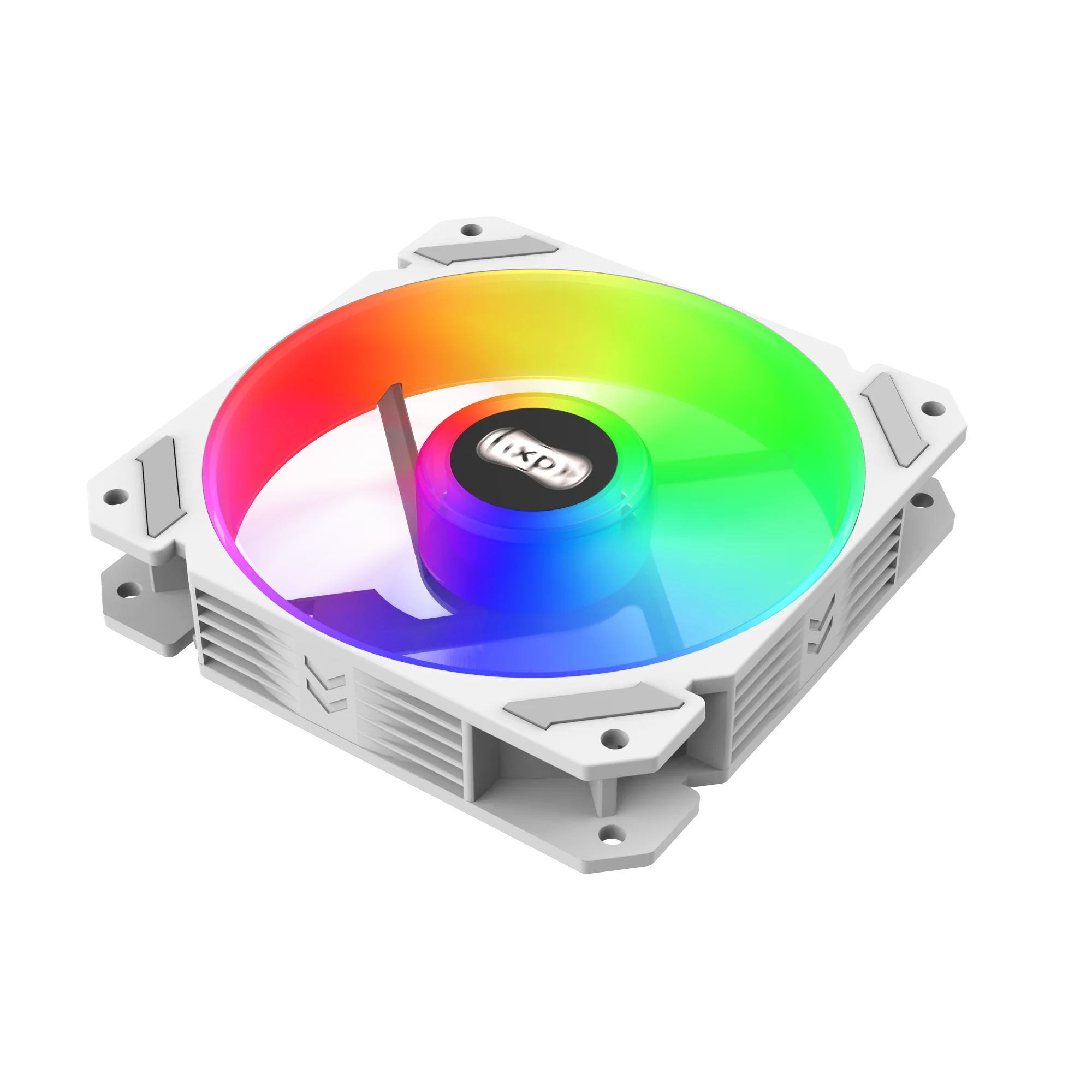 OEM Silent Moon F-M12 12CM White 4PIN Case fan PC Cooling Silent computer fan PUS Molex 4PIN Fixed color LED aperture Lighting