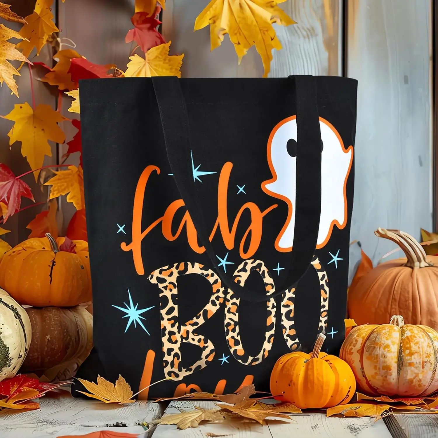 Halloween Trick Or Treat Without Candy Reusable Grocery Bag Custom Canvas Cotton Tote Bag