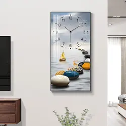 Современные Простые домашние настенные часы для гостиной роскошные художественные Картина на