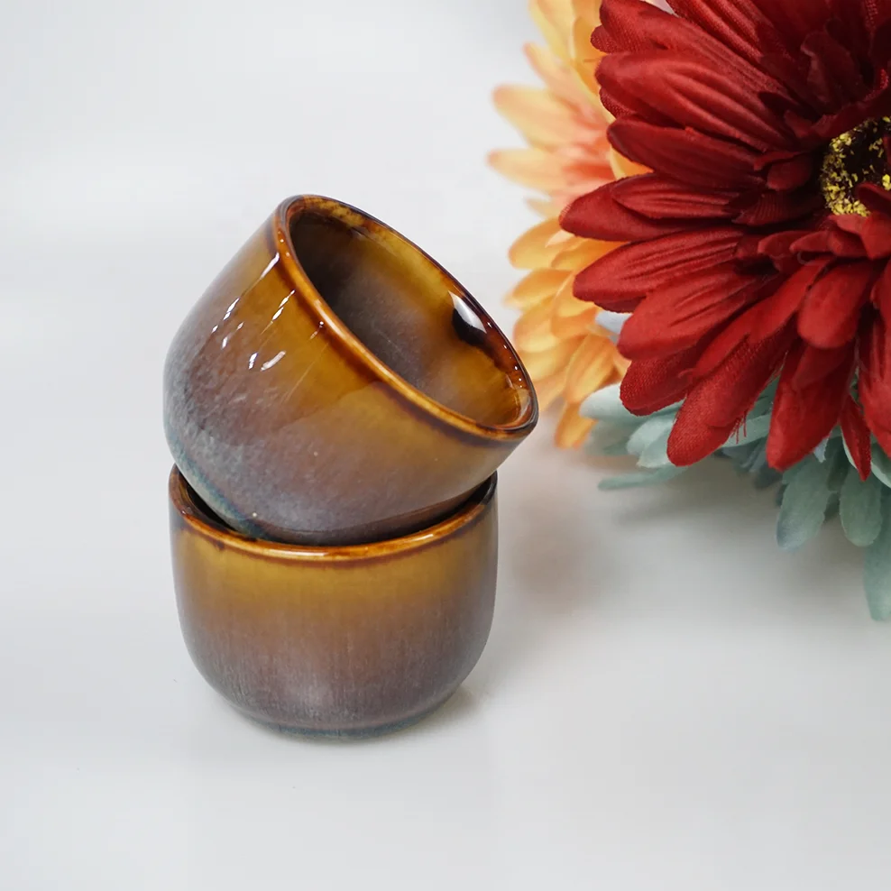 Drinking Cup ceramic Fashion mini stoneware cup modern colour glaze random Style Hotel restaurant
