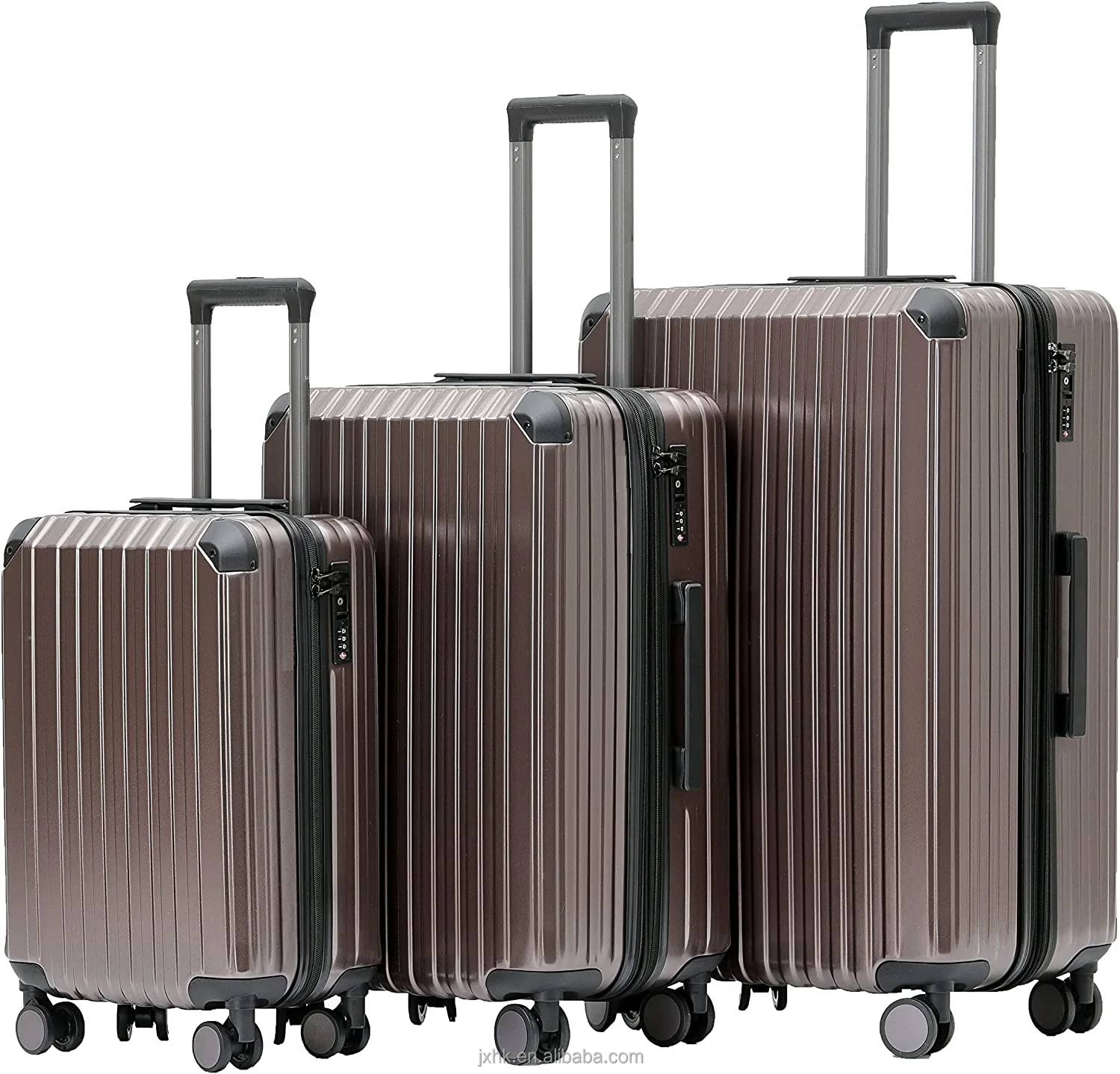 New Design Carry on ABS suitcase set upright trolley bags personalized luggage bags wheel rolling travel set 3PCS set