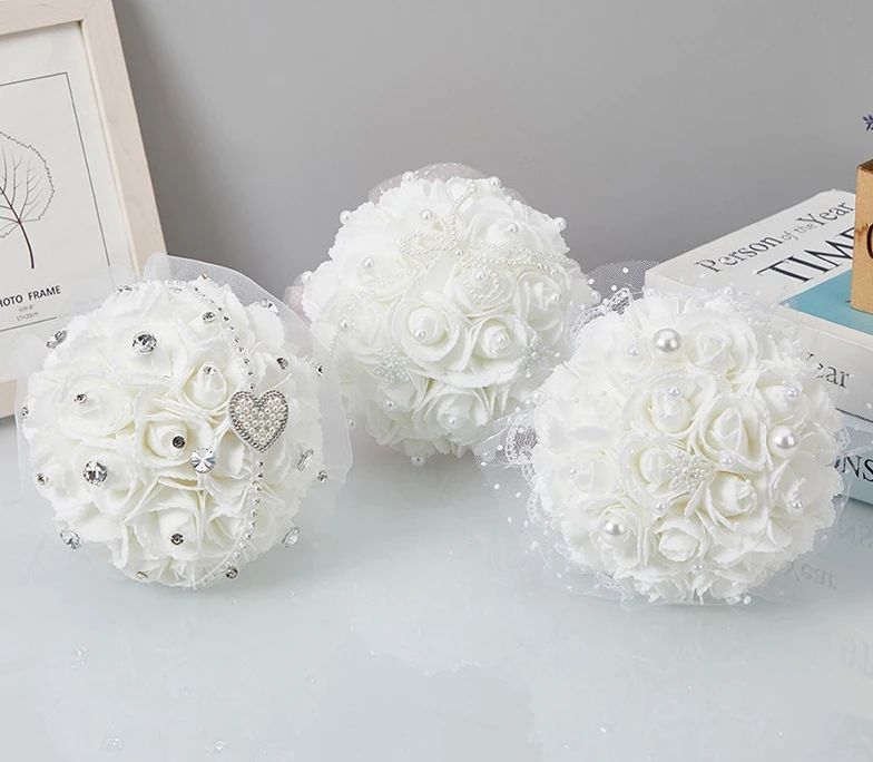 Многолетний идеальный свадебный букет вечных роз жемчужный букет цветок свадебный для проведения