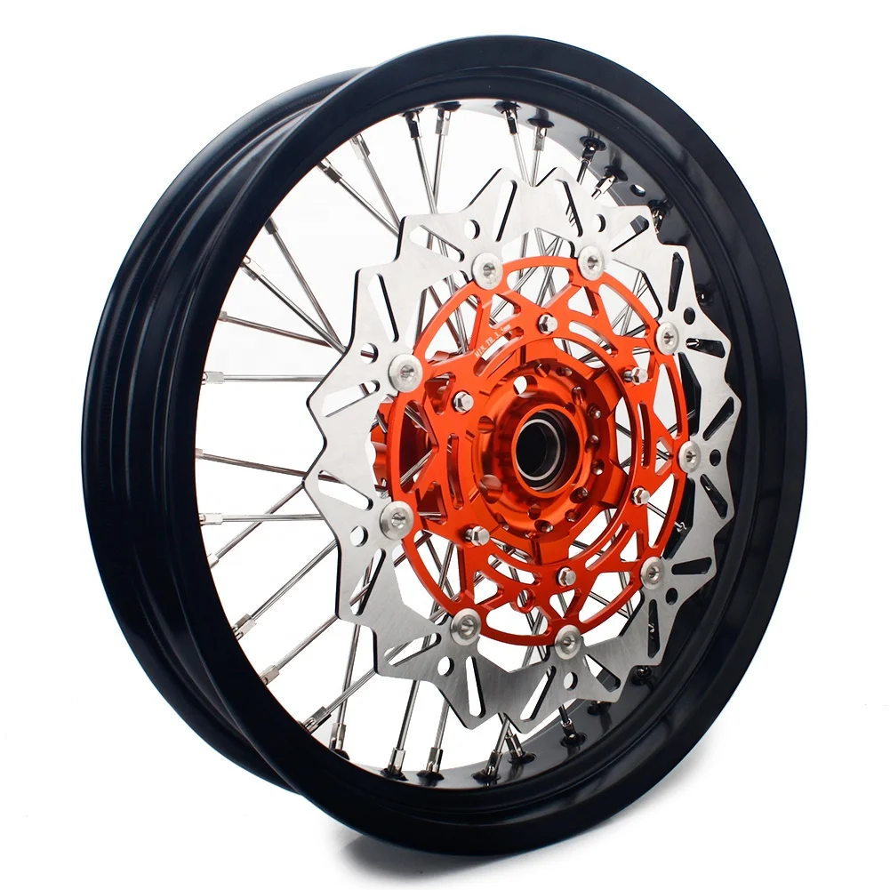 New Aluminum Motorcycle Front Wheels Supermoto Spoke Wheel Rims for Dirt Bike