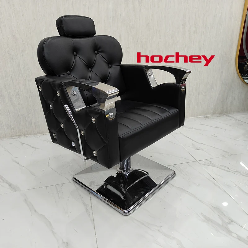 Hochey  Luxury High Quality Hair Salon Haircut Chair For Beauty Salon Adjustable High Seat Barber Chair Salon