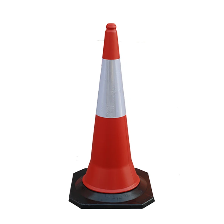 100cm PE Traffic Cone Plastic Traffic Cone Road Safety Cone With Reflective Tape