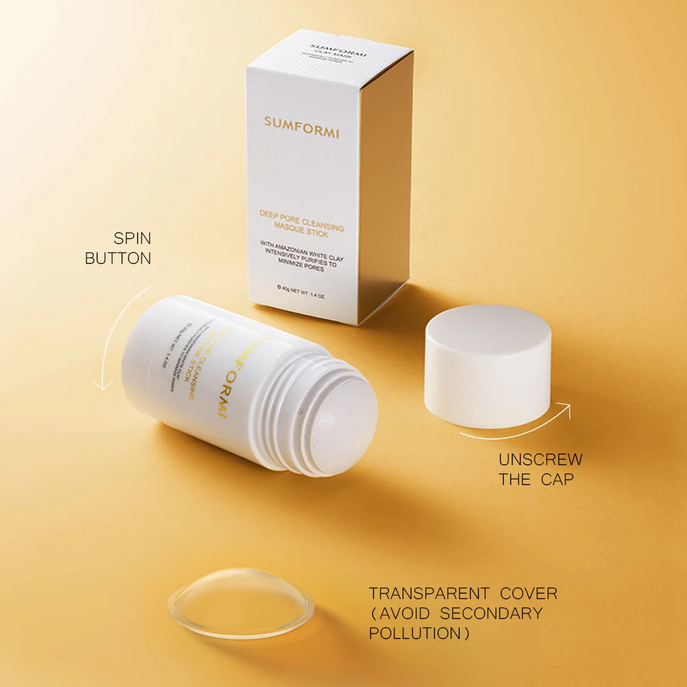 Private Label Face Skin Care Green Tea Cleansing Mask Purifying Clay Stick Facial Mud Organic Mask Stick