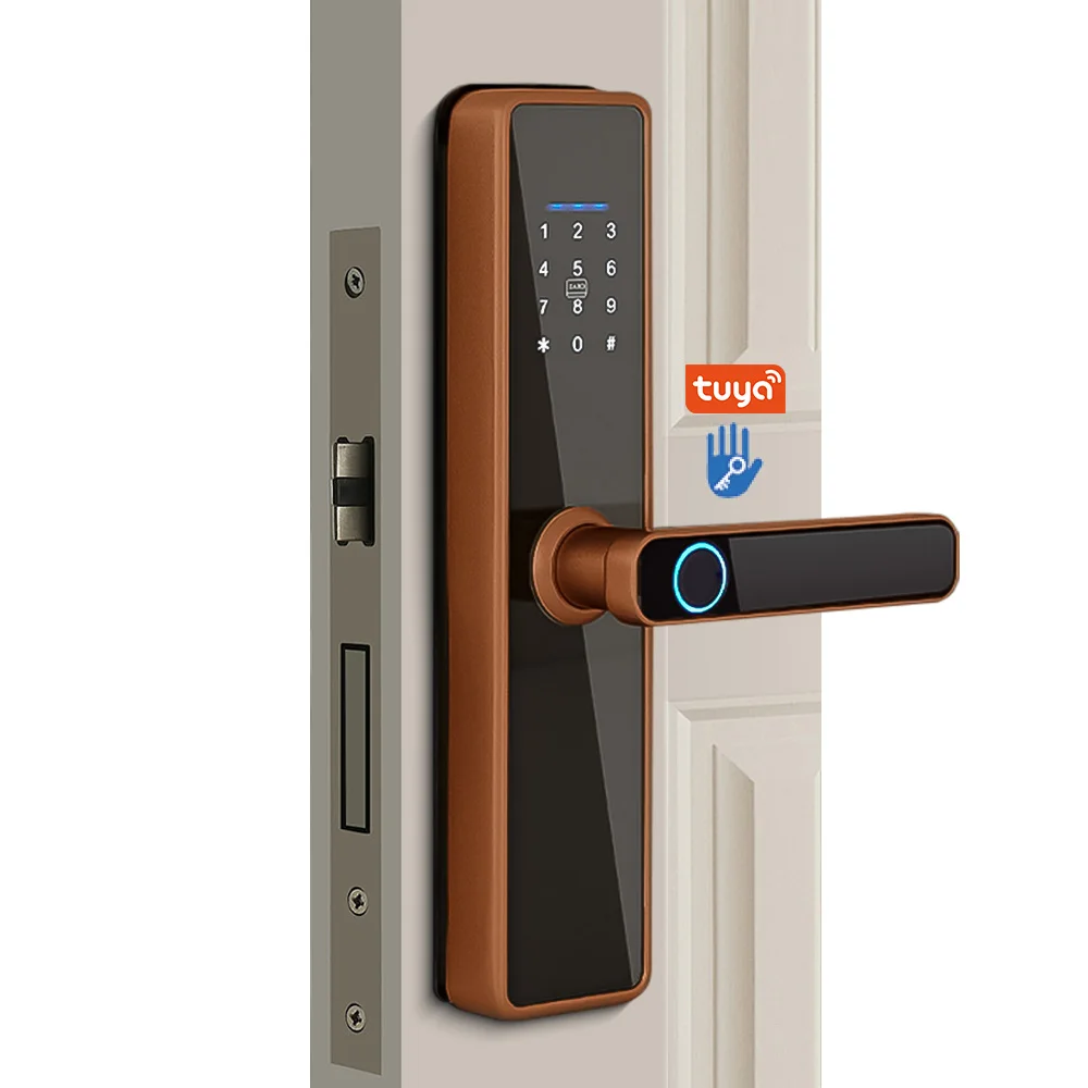 Smart Wifi BLE Zigbee Electronic Digital IC card Key fingerprint password TTlock Tuya APP WiFi Door Lock