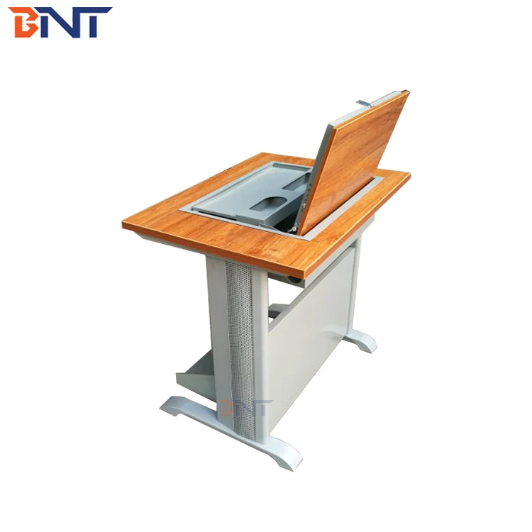 19-22 inch office desk pop up flip computer monitor safety desk