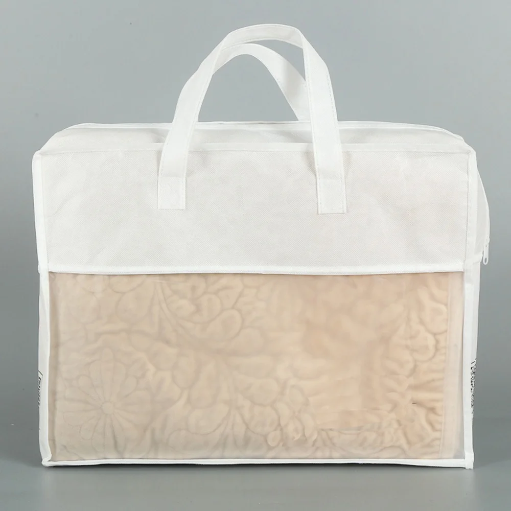 Новая многоразовая сумка-тоут нетканое постельное белье стеганое одеяло сумка с застежкой-молнией и ПВХ для покупок Экологически чистая синяя буква h