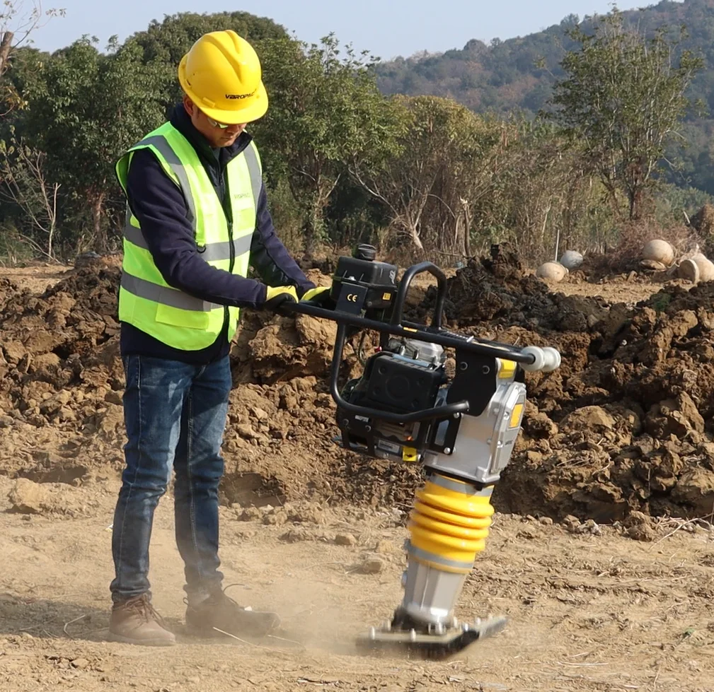 High effective Handheld Soil Impact Jumping Vibrating Hammer double air filter rammer monkey jump tamping vibrating rammer