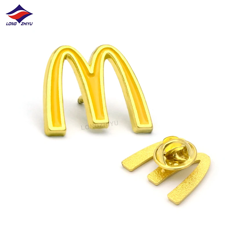 Longzhiyu Metal Enamel Pins Badge Uniform Lapel Pin Support Custom Logo Metal Badges for Decoration