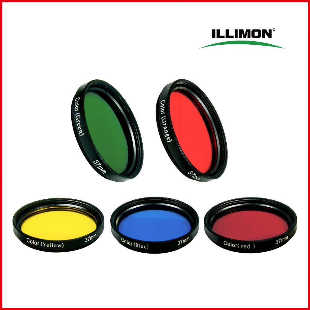 ILLIMON 37mm Optical Filters For Projector Different Sizes Of Flashlight Color Filter