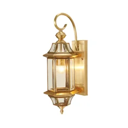 Luxury waterproof outdoor copper wall lamp decorative smart outdoor wall lights for residential hotel outdoor lighting wall