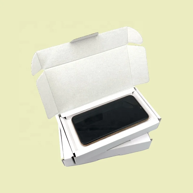 Low MOQ Customized Print Folding Packaging Retail Corrugated Paper Box for iPhone Phone Case Shipping