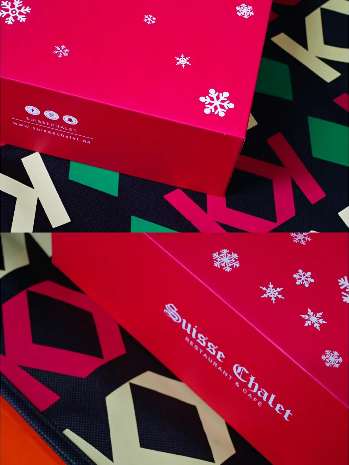 Customized logo Paper Cardboard Christmas Hamper Packaging Magnetic Paper Boxes Eve Gift Boxes Christmas Box with ribbon