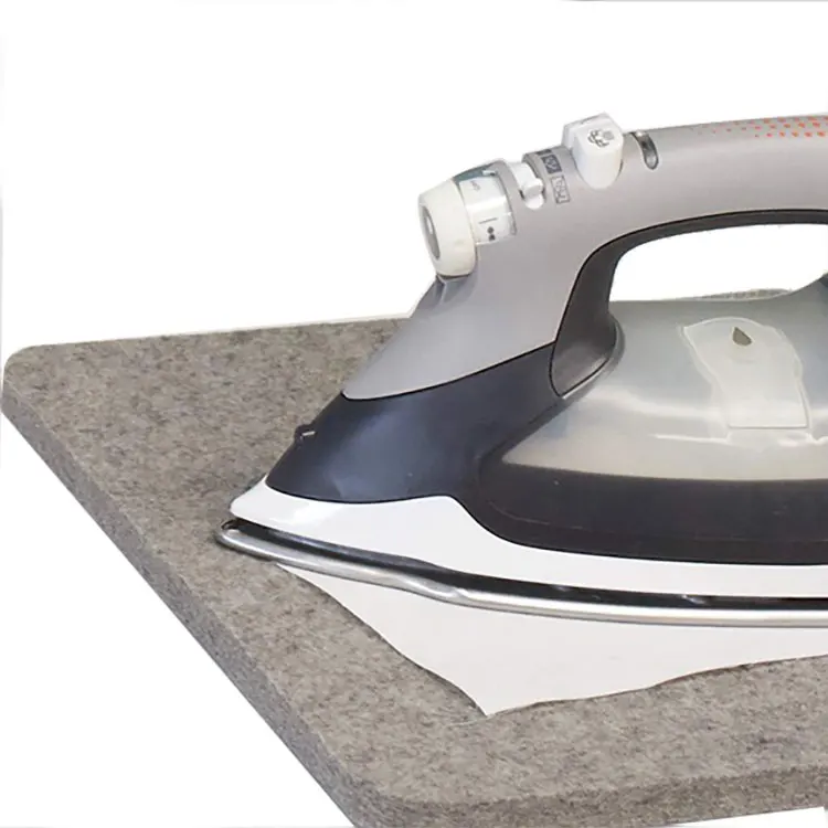 
hot sale Dark grey durable 100% wool felt pressing pad portable ironing wool mat board 