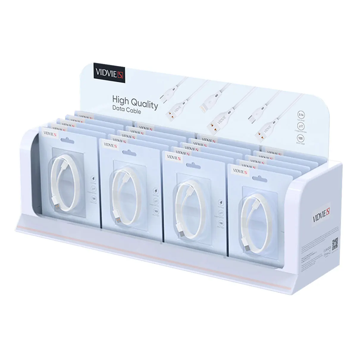 VIDVIE Big Sale 1M White 2.1A Fast Charging Micro USB Data Cable Sync Promotional Set