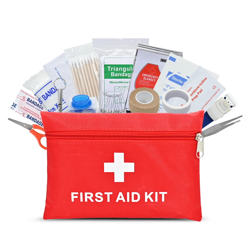 Portable first-aid packet Outdoor Survival First Aid Kits Emergency bag with gauze bandage band aid Camping hiking travelling
