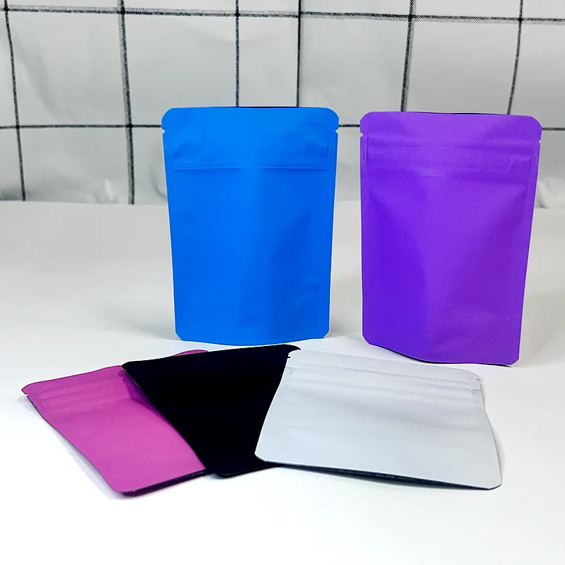 Resealable Custom Inner Ziplock Plastic Packaging Digital Stand Up Soft Touch Mylar Bags Pouches For Edibles Packaging