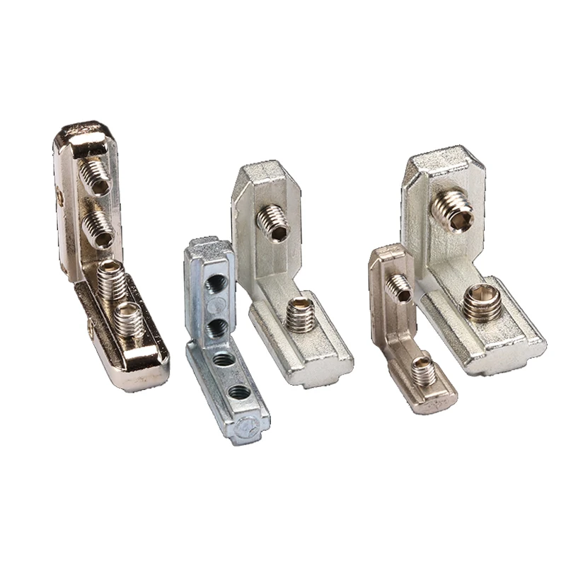 Т-образный алюминиевый угловой кронштейн, внутренний шарнирный кронштейн для экструзионного профиля алюминия ЕС