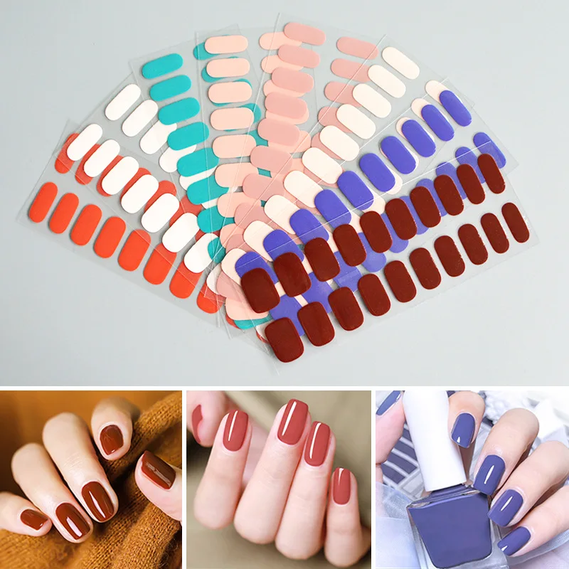 Beauty Sticker Nail Fashion Wholesale Cheap Price Semi-cured Gel Nail Sticker Luxury_0