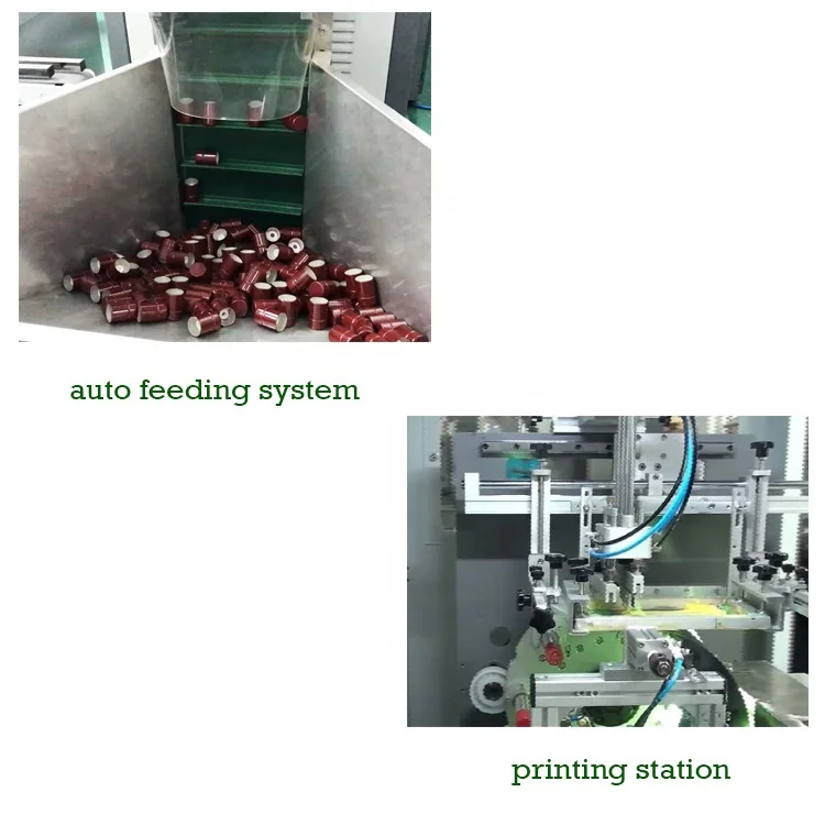 Automatic Plastic Aluminium Bottle Cap Side Rotary Hot Foil Stamping Printing Machine