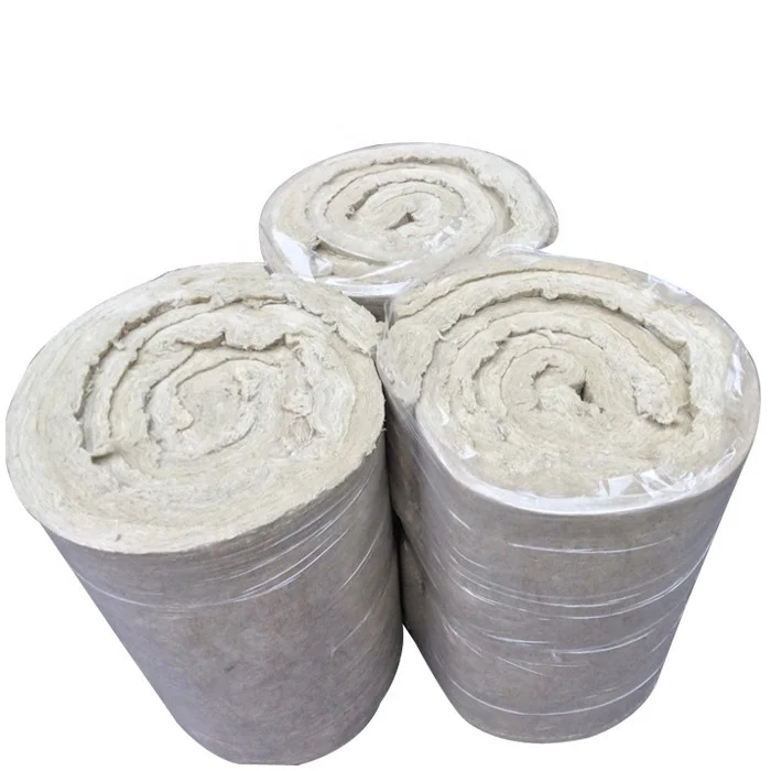 rock wool blanket heat insulation rock basalt wool fiber blanket with aluminum foil faced